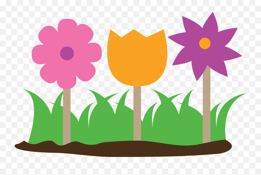 Flowers Garden Grass - Background Flower Garden Clipart Emoji,Garden Clipart
