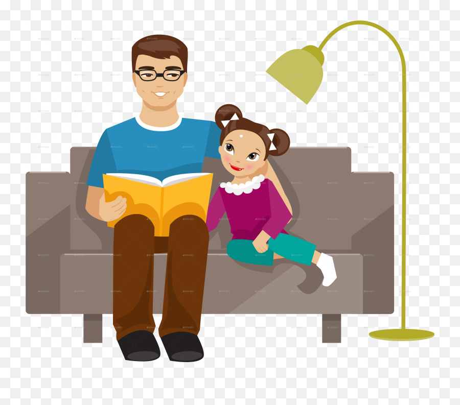 Dad Clipart Bonding Dad Bonding - Father And Daughter Clipart Emoji,Dad Clipart