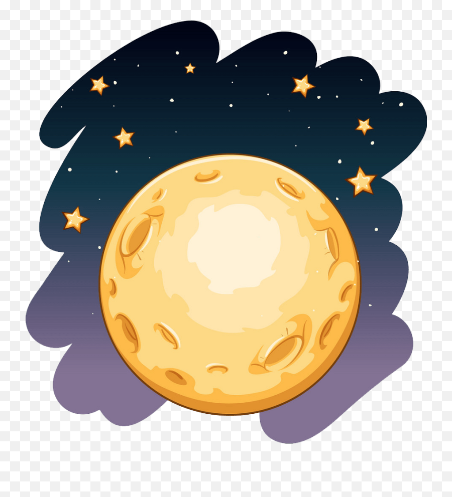 Over The Moon Clipart Transparent - Transparent Moon Clipart Emoji,Moon Clipart