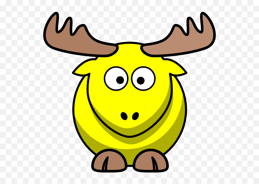 Yellow Moose Cartoon Clip Art At Clker - Yellow Moose Emoji,Moose Clipart