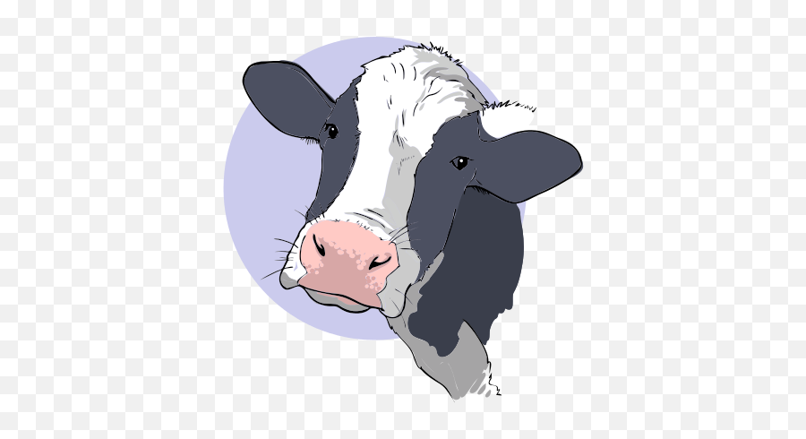 Cow Emoji,Dairy Cow Clipart