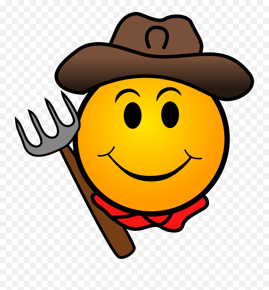 Farmer Smiley - Farmer Smiley Emoji,Farmer Clipart