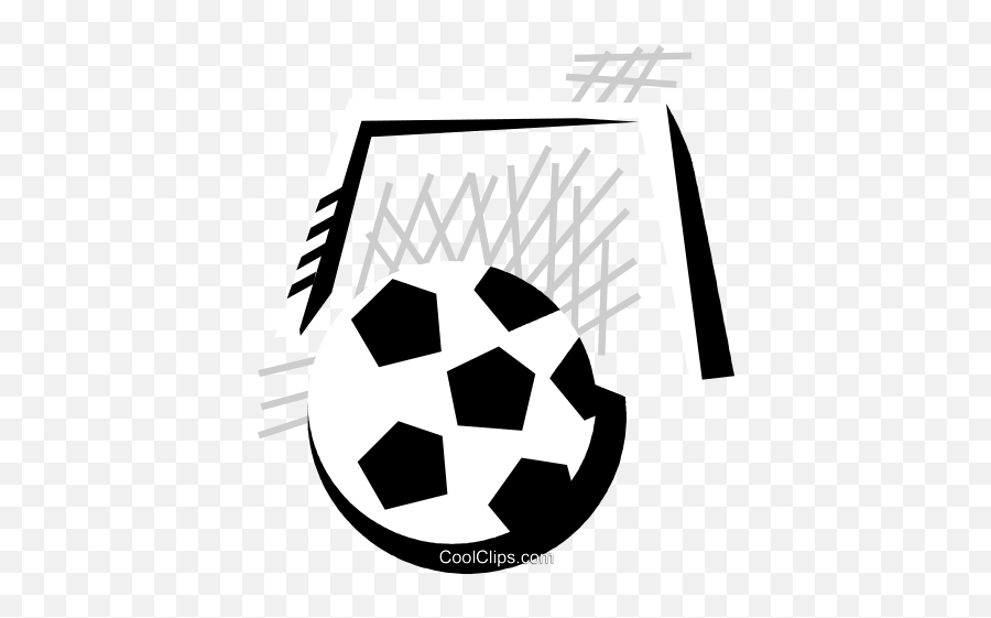 Download Soccer Ball With Soccer Net Royalty Free Vector Emoji,Soccer Ball Vector Png