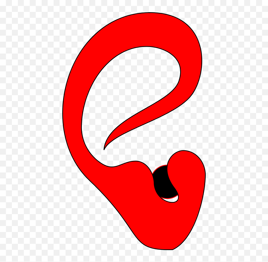 Ear 2 - Red Ear Clipart Emoji,Ear Clipart