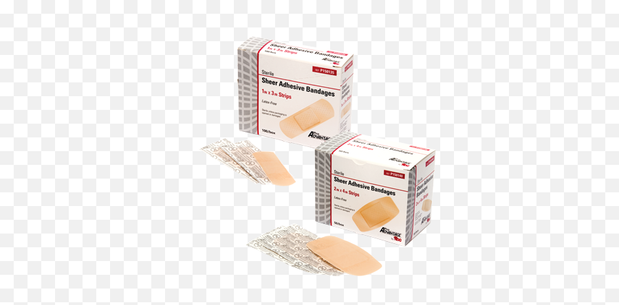 Sheer Adhesive Bandage Strips 1 X 3 - Box Of 100 Bandage Emoji,Bandage Png