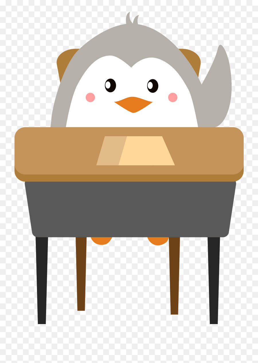 Penguin At School Clipart Free Download Transparent Png - Animal At School Clipart Transparent Emoji,School Clipart