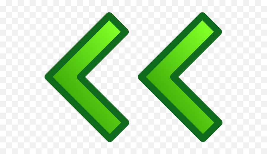 Green Left Double Arrows Set Clip Art At Clkercom - Vector Vector Green Arrow Png Emoji,Double Arrow Png