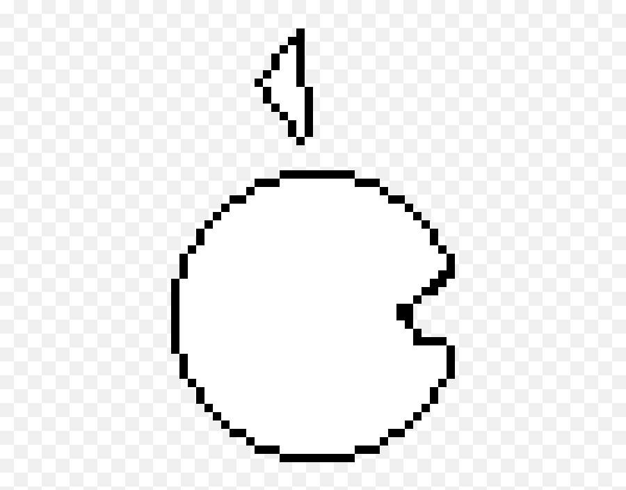 Pixilart - Apple Logo By Anonymous Dot Emoji,White Apple Logo