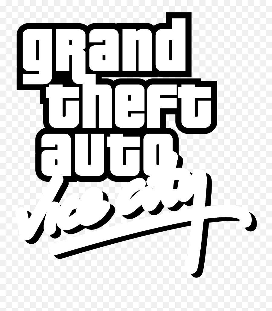Grand Theft Auto Vice City Logo Png - Gta Vice City Logo White Emoji,Gta Logo