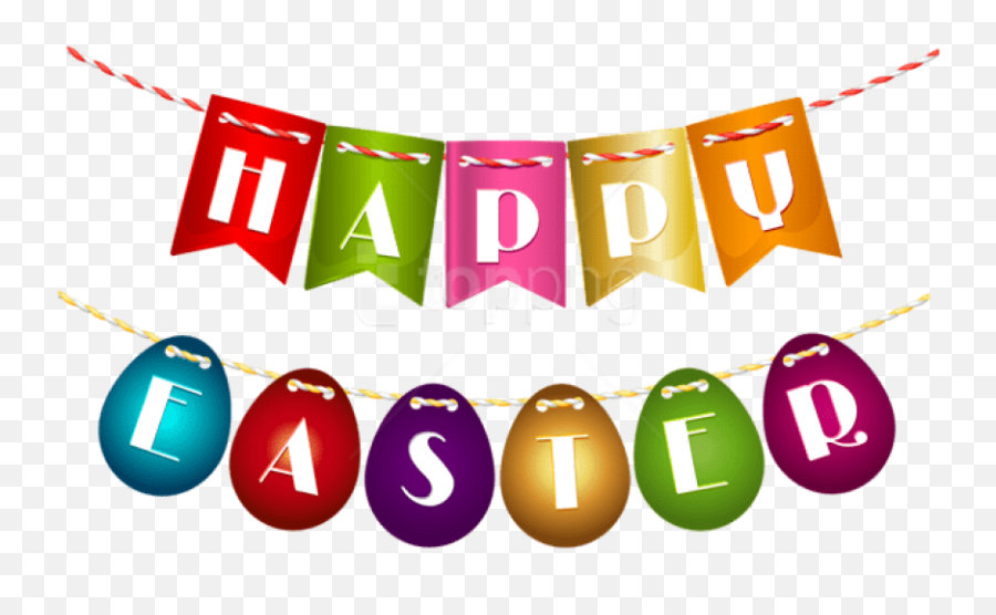 Free Png Download Happy Easter Streamer - Transparent Background Happy Easter Banner Png Emoji,Easter Sunday Clipart