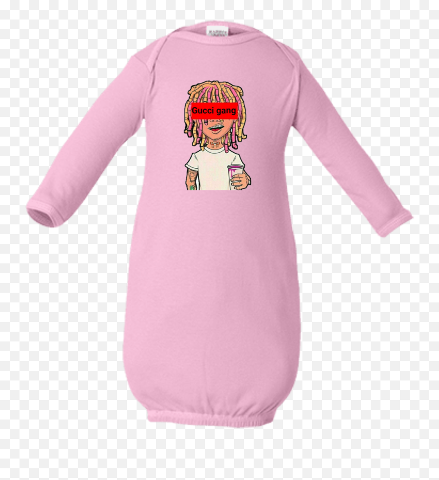 Download Lil Pump Gucci Gang Infant Layette T - Shirts 6 Long Sleeve Emoji,Gucci Logo T Shirt