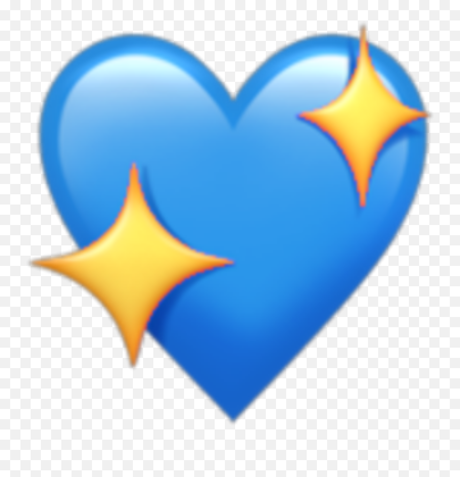 Heart Blue Star Emoji Kawaii Sticker By - Heart Clipart Emoji,Blue Stars Png