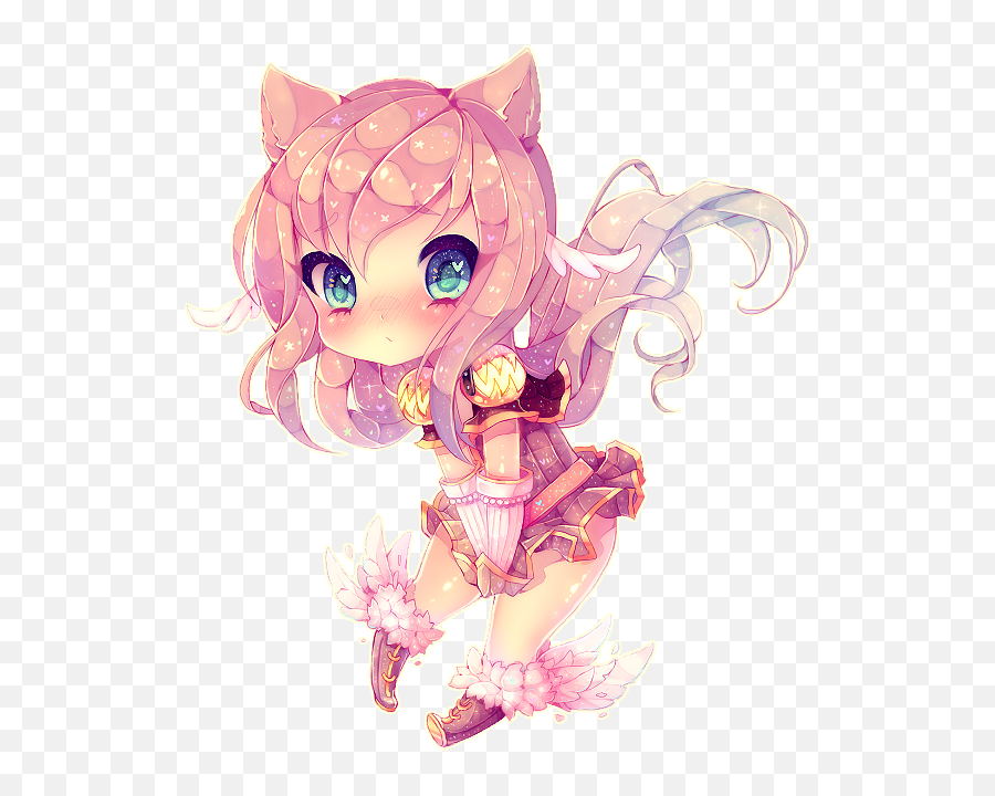 Pastel Anime Girl Transparent Background Png Mart - Chibi Pastel Cute Anime Girl Emoji,Cute Anime Girl Transparent