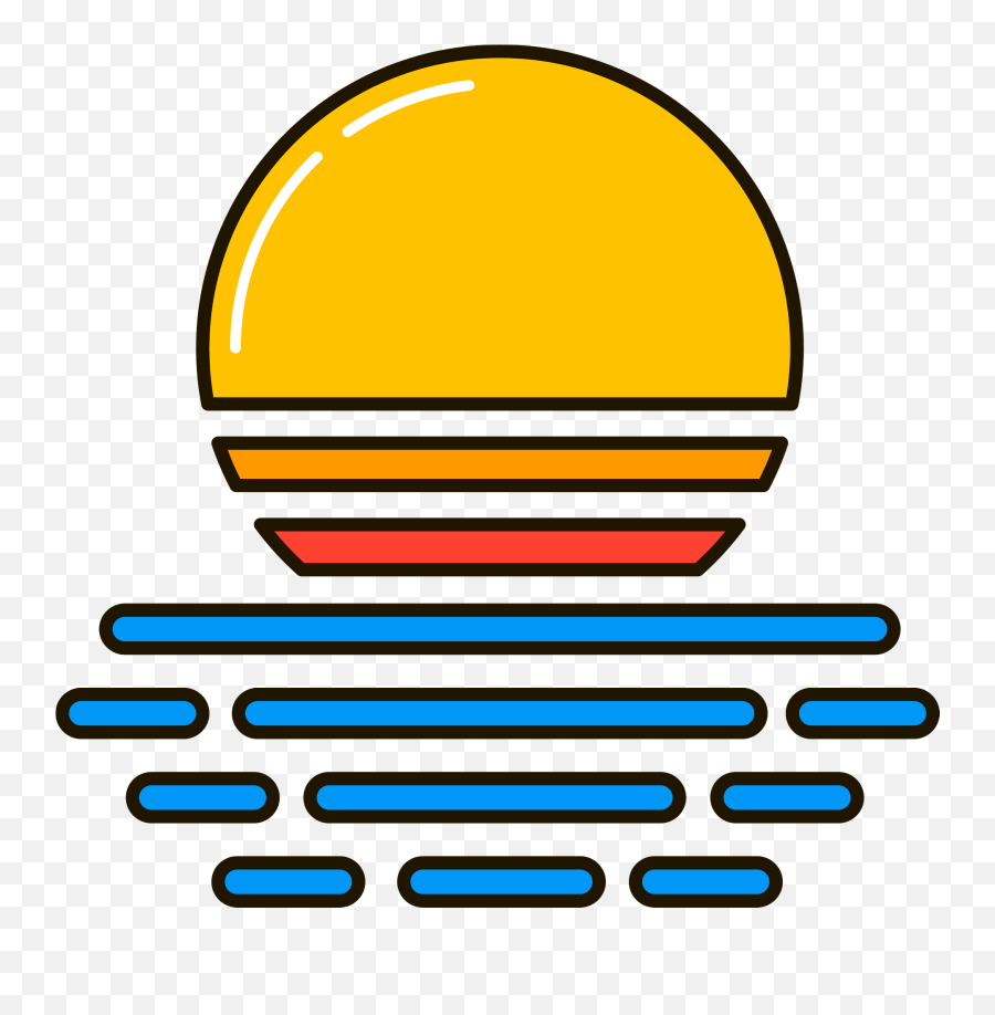 Sunset Clipart - Horizontal Emoji,Sunset Clipart