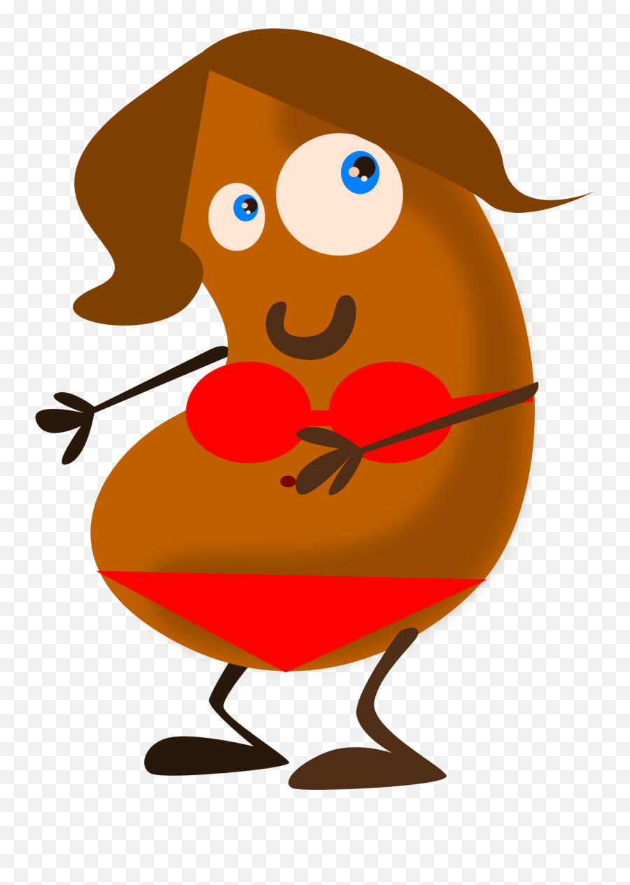 Painted Bean In Bikini Free Image Download Emoji,Bikini Clipart