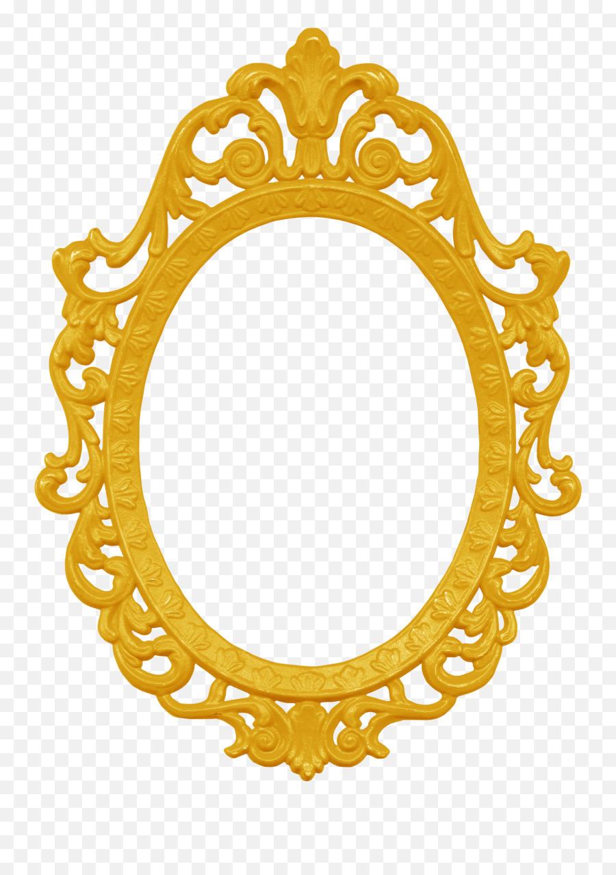 Bia Snow White Mirror Clipart - Frame Gold Vintage Png Emoji,Mirror Clipart