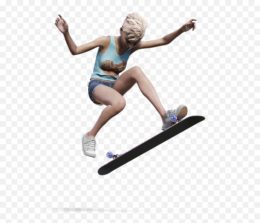 Girl Skateboard - Skateboarder Emoji,Skateboard Png