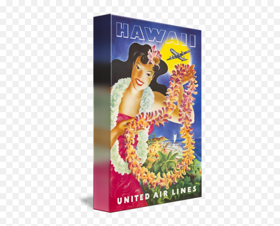 Hawaii United Airlines Vintage Travel Poster By Vintage Posters Emoji,United Airlines Png