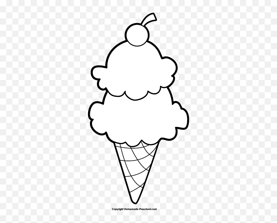 Ice Cream Cone Clipart Black And White - Icecream Cartoon Black Background Emoji,Ice Cream Cone Clipart
