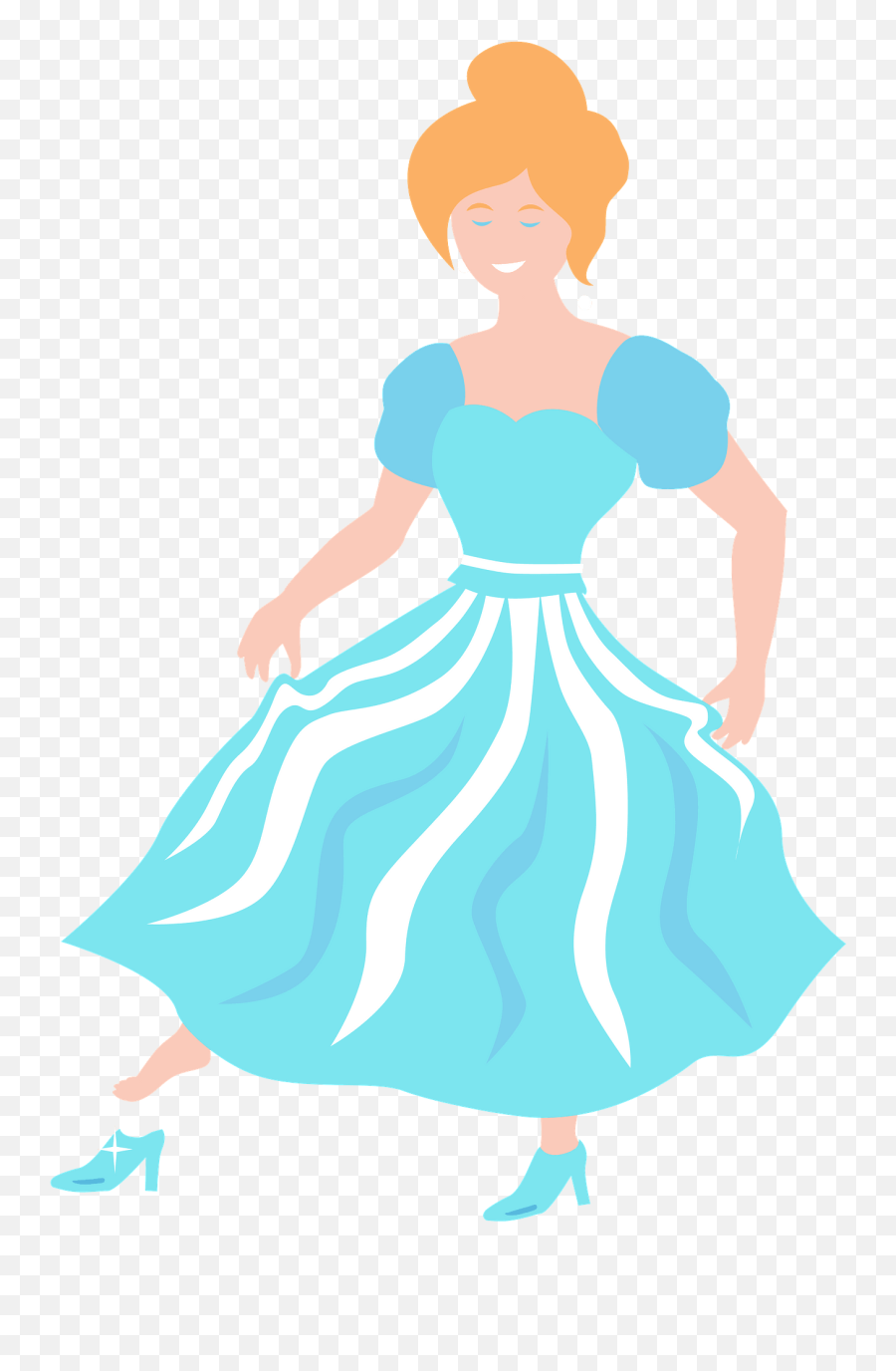 Cinderella Clipart - Floor Length Emoji,Cinderella Clipart