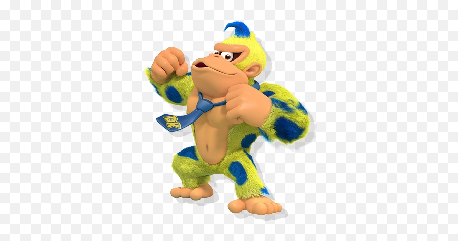 Blue And Yellow Donkey Kong Png Image - New 3ds Commercial Donkey Kong Emoji,Donkey Kong Png