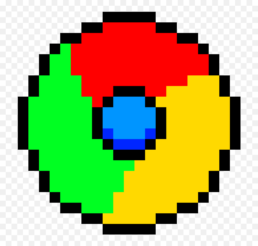 Pixilart - Google Chrome Pixel Art Emoji,Chrome Logo