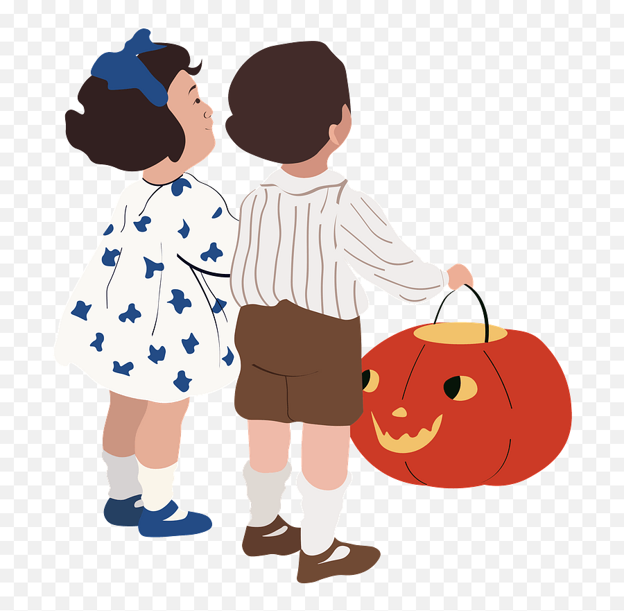 Children With Pumpkin Clipart Free Download Transparent - Kiss Emoji,Pumpkin Clipart Free
