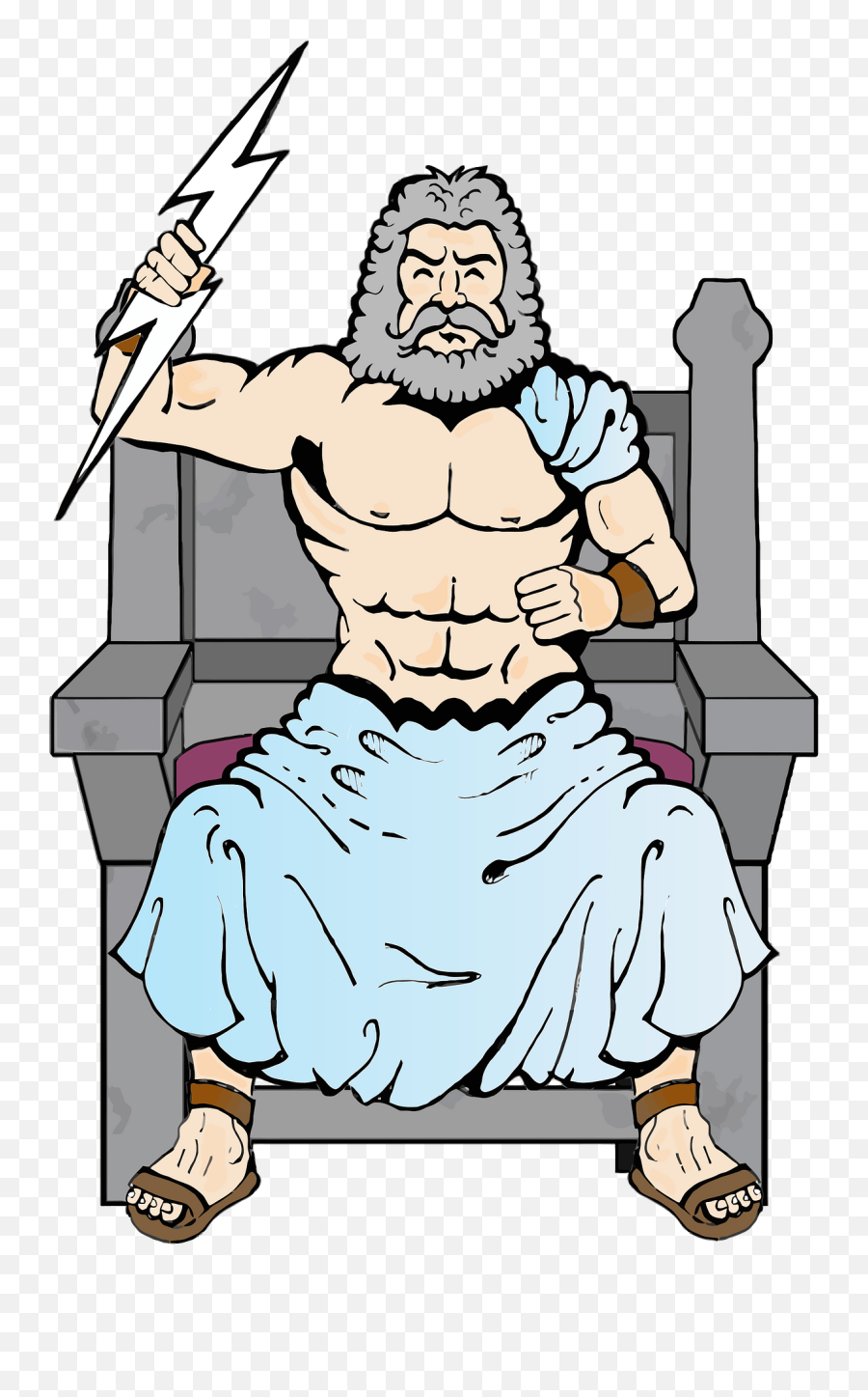 Zeus On His Throne Clipart Free Download Transparent Png - Zeus On Throne Clipart Emoji,Throne Png