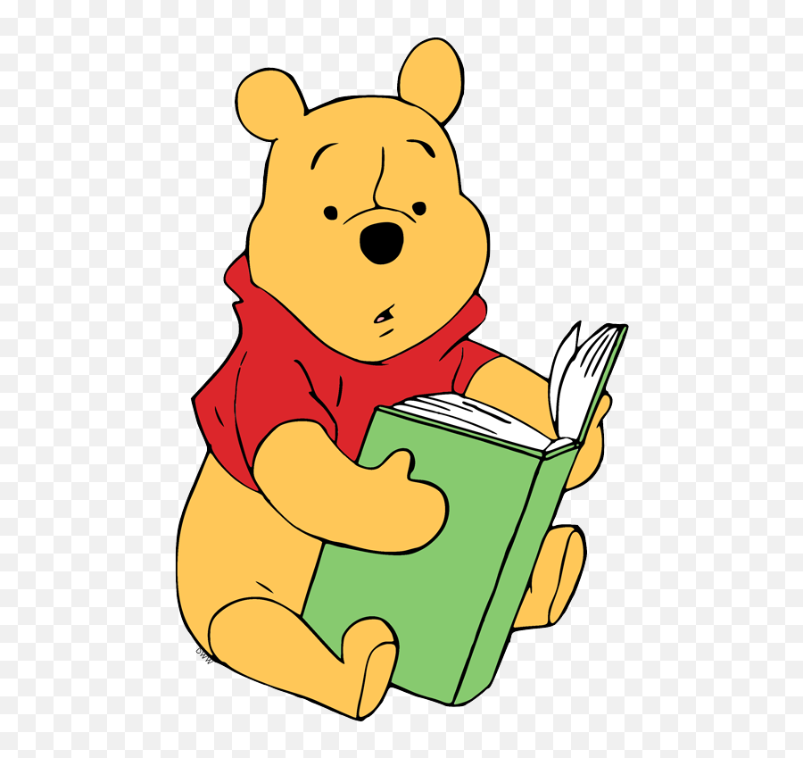 Winnie The Pooh Clip Art - Winnie The Pooh Reading A Book Emoji,Classic Winnie The Pooh Clipart