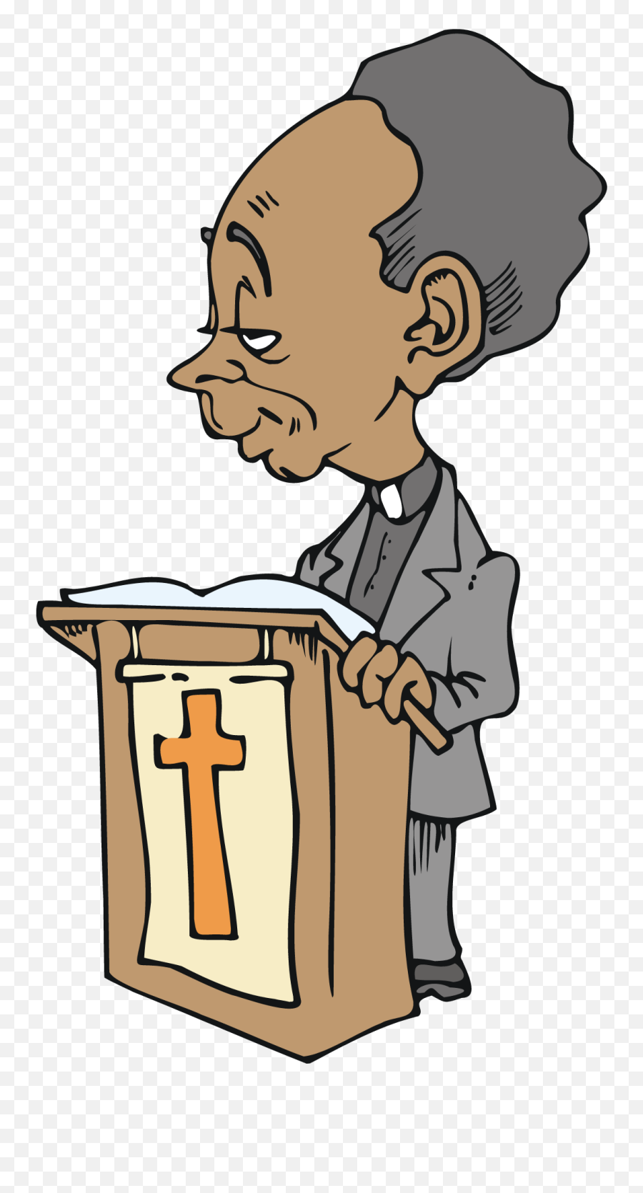 Free African American Cartoon Character Preacher Vector - African American Preacher Clipart Emoji,African American Woman Clipart