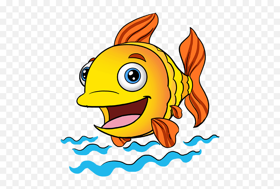 How To Draw A Cartoon Fish In Few Easy St Drawing Guides Png - Pastor Wife Jokes Emoji,Fish Fry Clipart