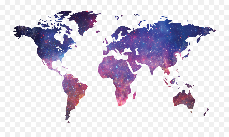 3d World Map Png Transparent Background - World Map Watercolour Painting Emoji,Galaxy Transparent Background