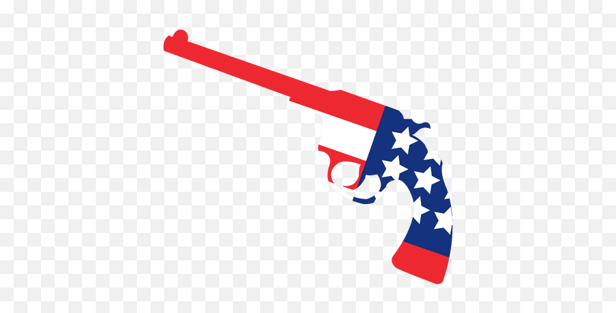 America Flag Print Gun - American Flag Gun Transparent Emoji,Gun Png