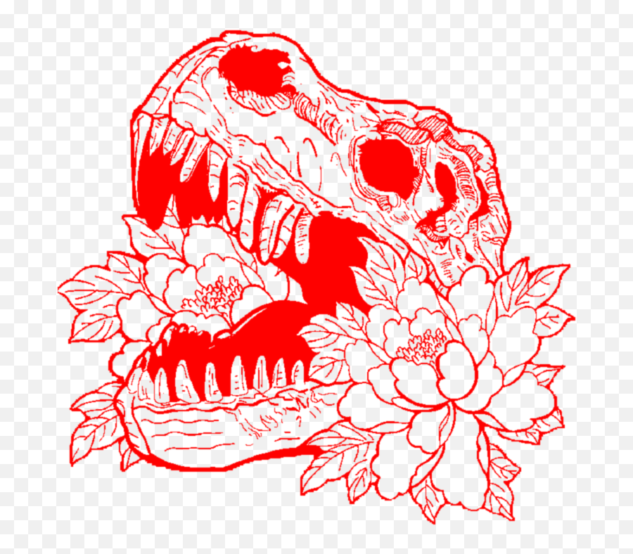 Aesthetic Skull Png Png Image With No - Transparent Red Lines Aesthetic Emoji,Red Skull Png