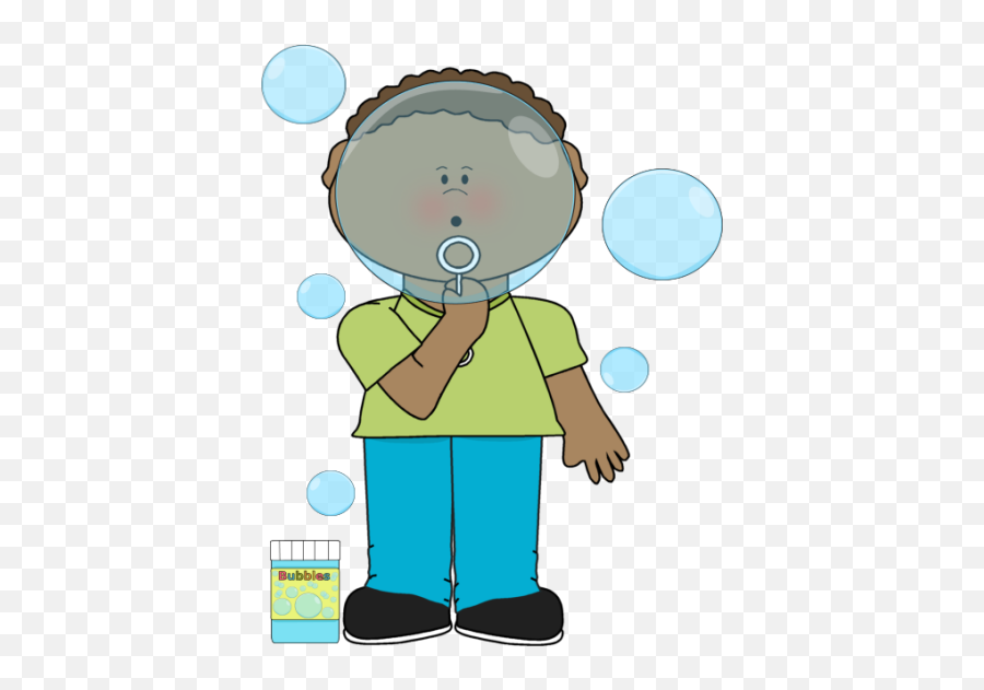 Boy Blowing Big Bubbles Clip Art - Clipart Boy Blowing Bubbles Emoji,Bubbles Clipart