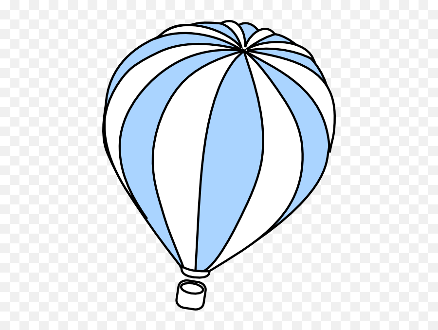 Hot Air Balloon Grey Clip Art At Clker - Hot Air Baloon Png Outline Emoji,Balloon Border Clipart