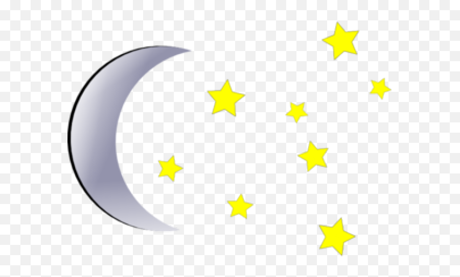 Star Clipart - Moon And Stars Clip Art Png Emoji,Stars Clipart Png