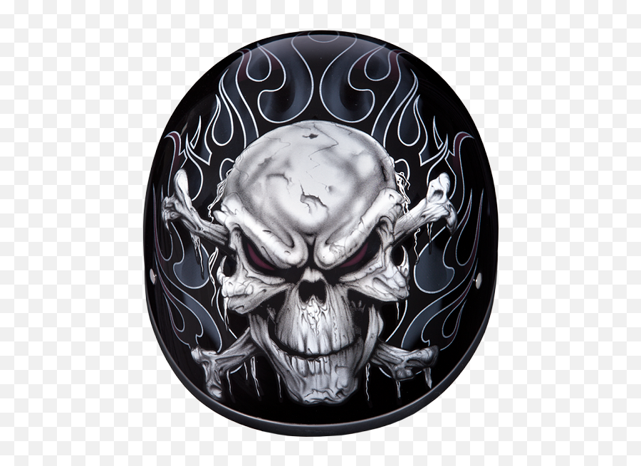 Dot Skull Crossbones Motorcycle Half Helmet Emoji,Skull Crossbones Png