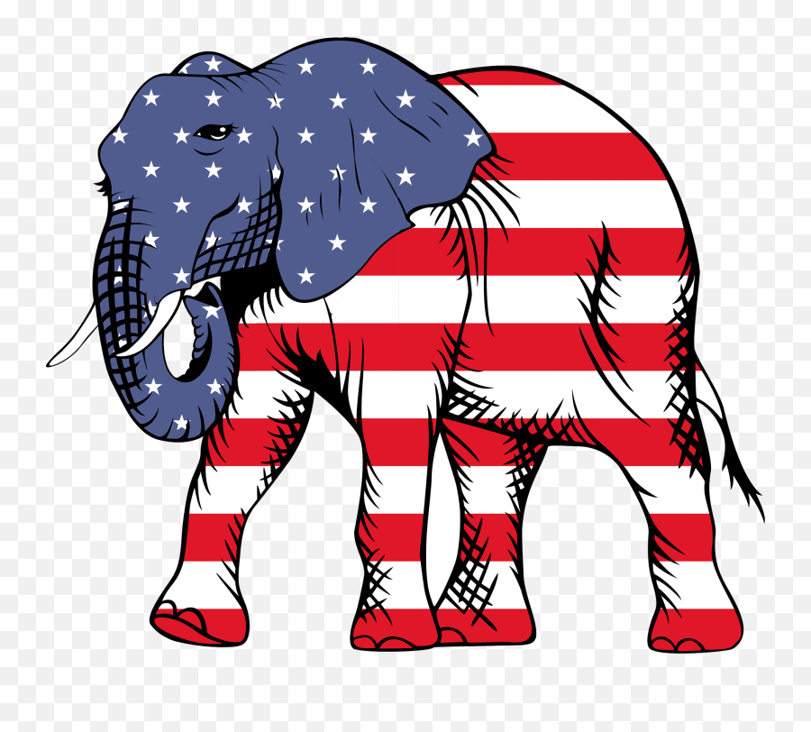 Elephant Usa American Flag Png Picpng - Transparent Background Elephant Png Emoji,American Flag Png