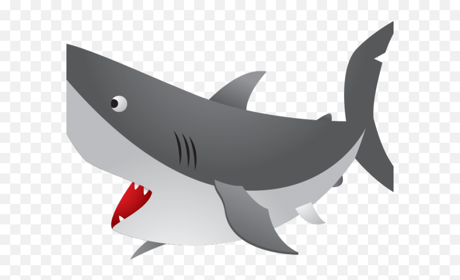 Great White Shark Clipart Grey Shark - Great White Shark Great White Shark Cartoon Clip Art Emoji,Shark Clipart