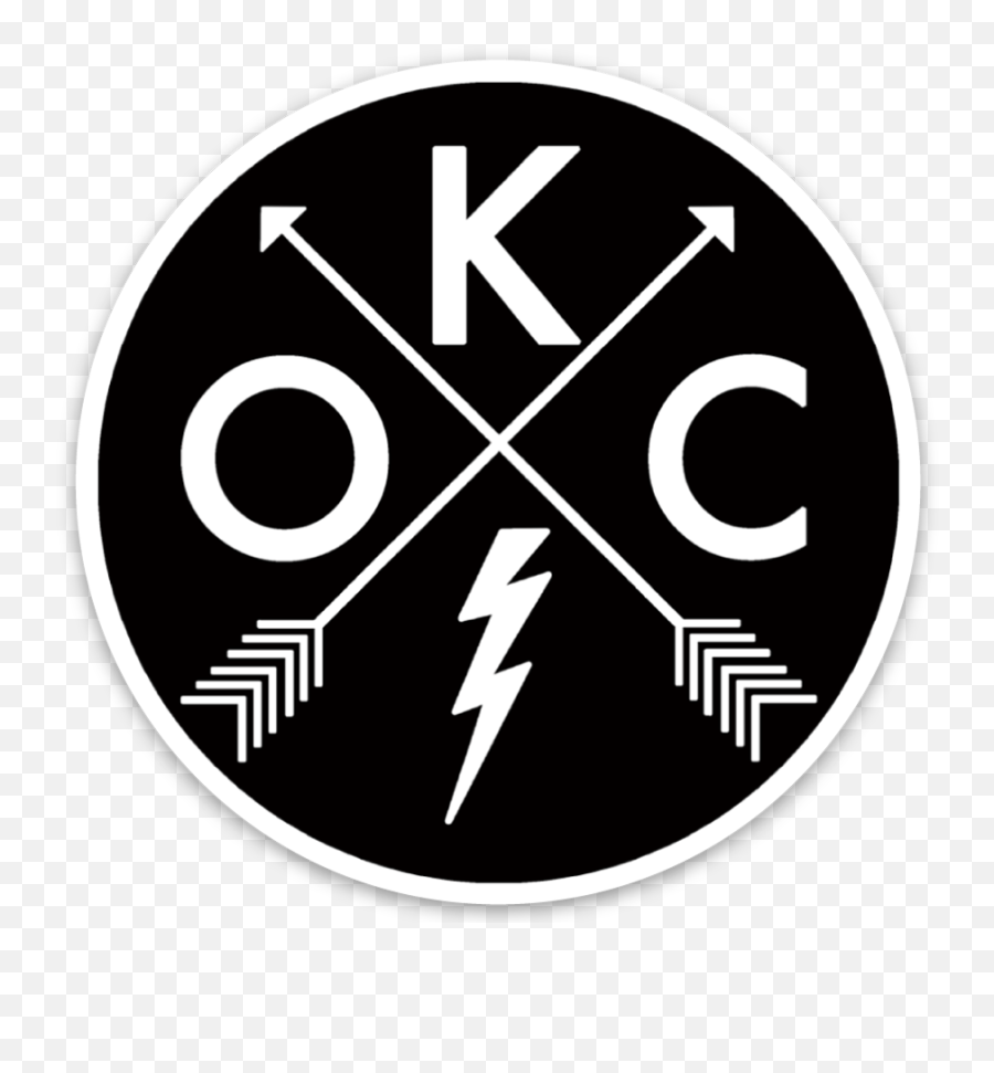 Okc Circular Logo Sticker - Language Emoji,Circular Logo