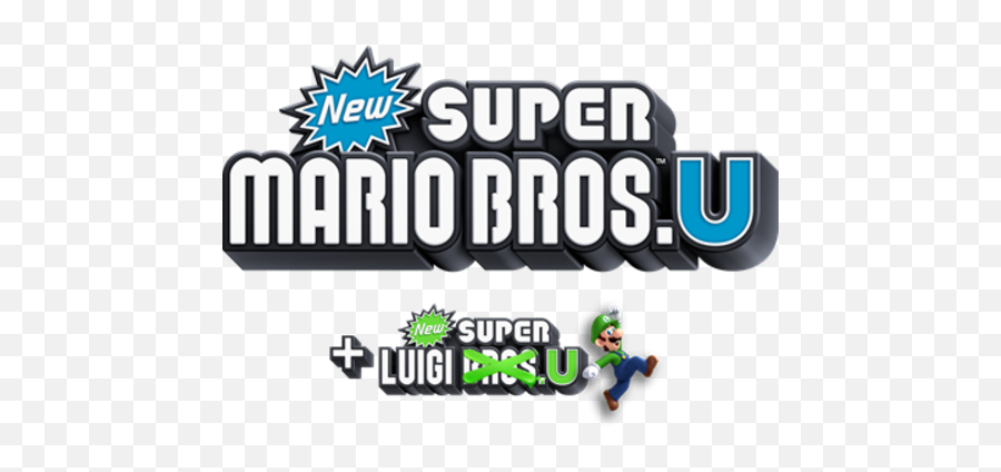 New Super Mario Bros - New Super Mario Bros U New Super Luigi U Logo Emoji,Super Mario Bros Logo