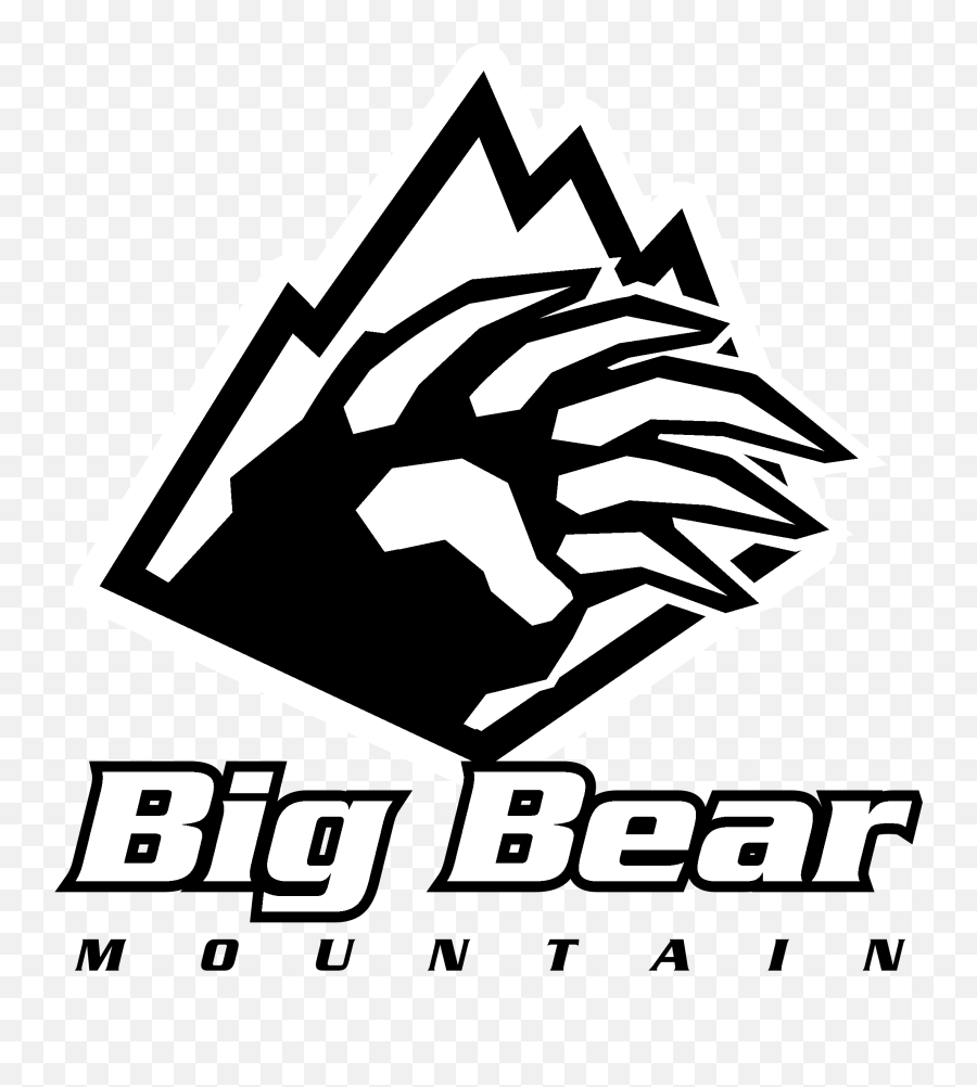 Big Bear Mountain Logo Black And White - Bear Mountain Logo Emoji,Mountain Logo