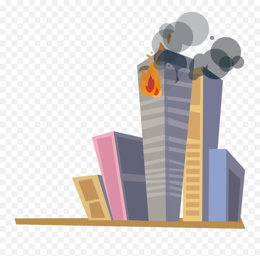 Building On Fire Png Banner Free - Building In Fire Cartoon Emoji,Cartoon Fire Png