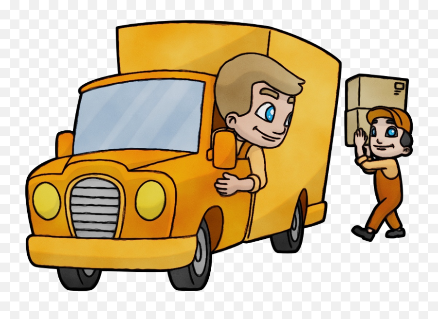 Packing Moving Truck Movers Freetoedit - Cartoon Truck With Driver Cartoon Emoji,Moving Truck Clipart