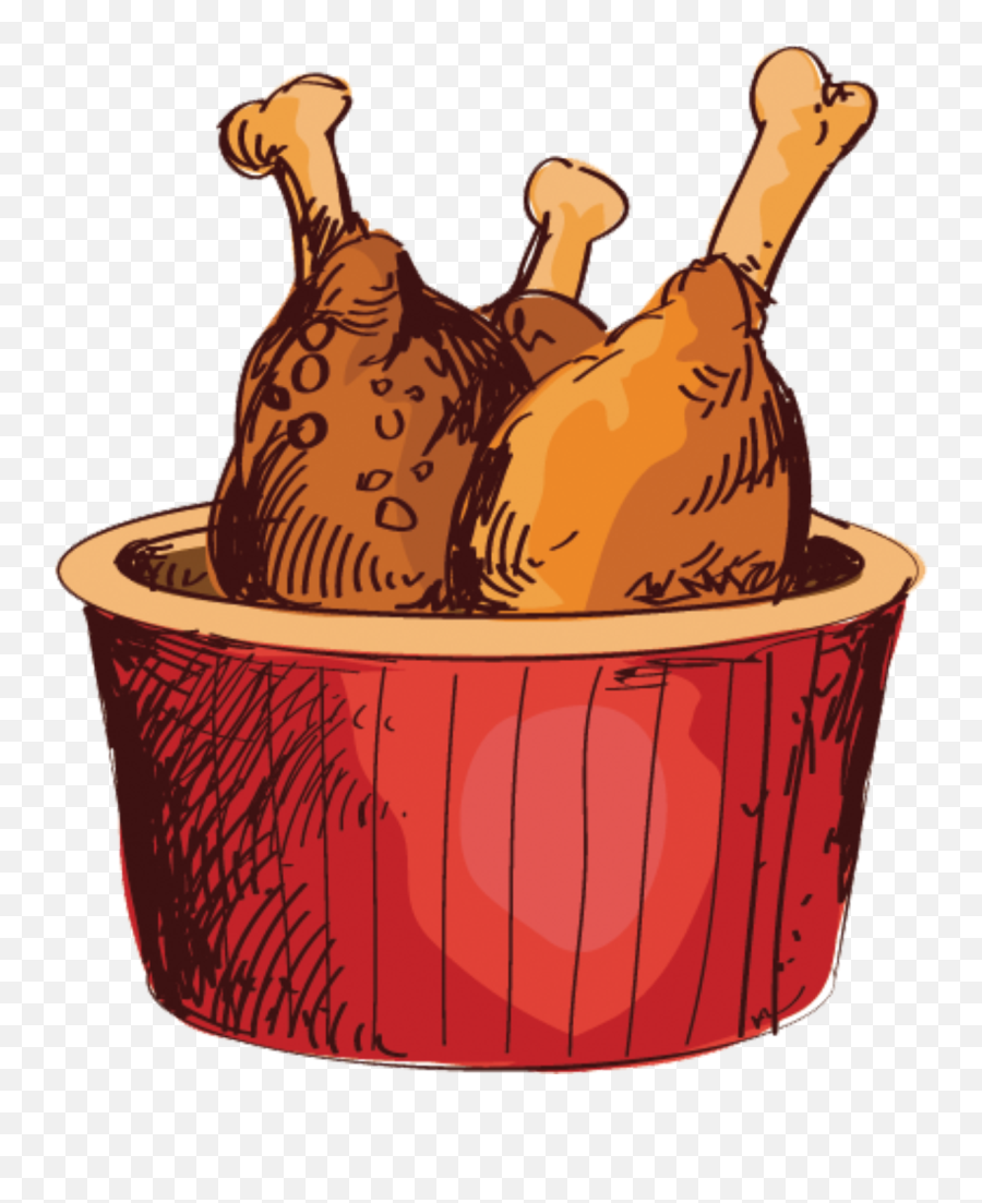 Fries Clipart Basket Fry - Fried Chicken Vector Png Emoji,Fried Chicken Clipart