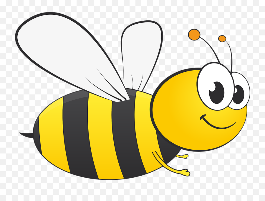 Bee Clipart Transparent Background - Transparent Background Bee Clip Art Emoji,Bee Clipart