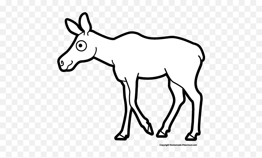 Free Moose Clipart - Moose Calf Clipart Emoji,Moose Clipart