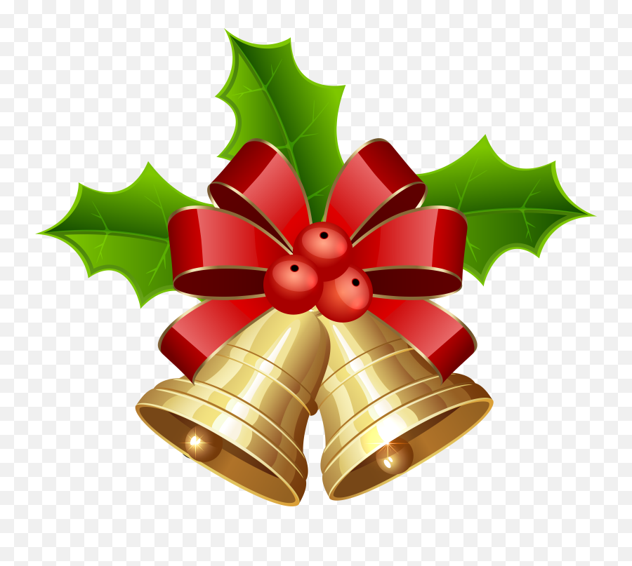 Christmas Bells Transparent Png Clip - Transparent Christmas Decorations Emoji,Christmas Clipart