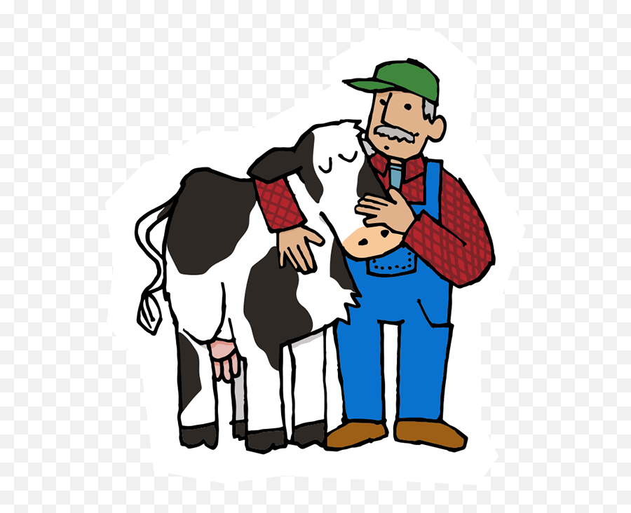 Farmer 400w - Cow And Farmer Png Emoji,Farmer Clipart